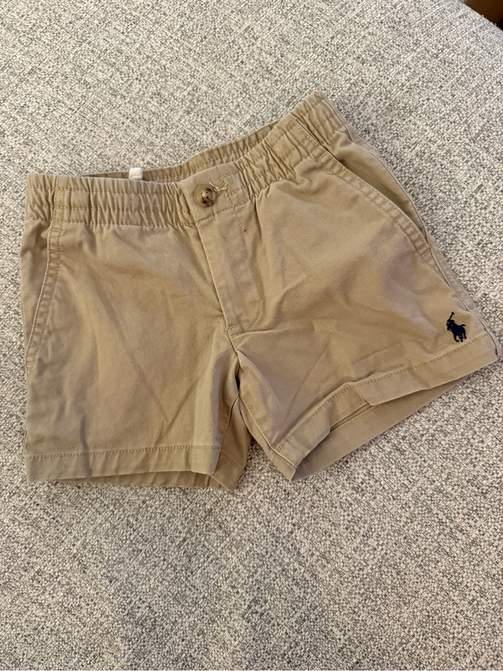 Polo by Ralph Lauren Khaki Elastic-Waist Cotton Kids Shorts